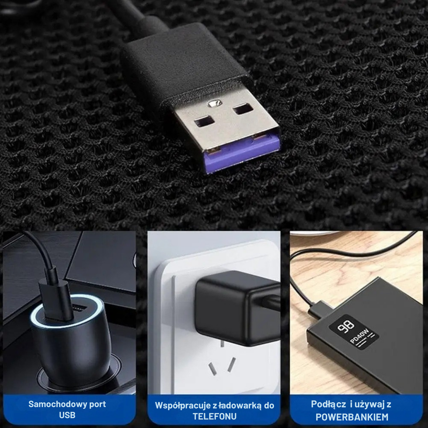 Poduszka Wentylująca 4w1 USB